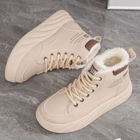 Bottes d'hiver décontractées pour femmes, à semelle souple et doublure en peluche, style western à plateforme, nouvelles chaussures décontractées d'extérieur populaires en gros