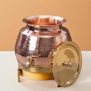 ตู้กดน้ำทำจากทองแดงพร้อมก๊อกทำด้วยมือและอายุรเวทเหมาะสำหรับการให้ความชุ่มชื้นที่เย็นและปลอดภัย - Product Image 2