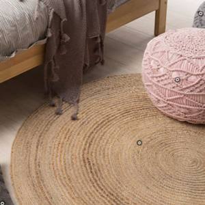 Luxury Handwoven Natural <b>Jute</b> <b>Round</b> <b>Rug</b> Eco Friendly Braided Floor Carpet for Living Room Bedroom Hall Hotel Home Decor Interior - Product Image 1