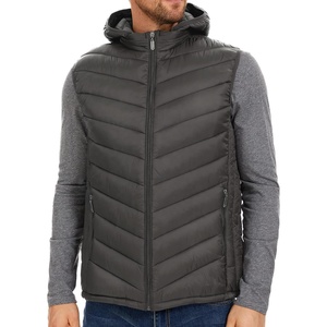 เสื้อกั๊กขนเป็ดมีฮู้ดสำหรับผู้ชายเสื้อกั๊กขนเป็ดมีซิปสีดำสำหรับฤดูใบไม้ร่วงและฤดูหนาว - Product Image 6