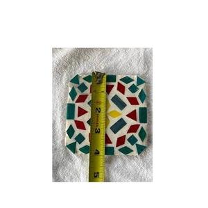 Mosaic Coasters for Drinks With With <b>Scratch</b> Proof Set of 6 Drink Coasters <b>square</b> Shape and Handmade Use - Product Image 2
