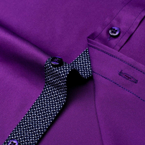 Camisas de Vestir Personalizadas OEM para Hombre, Camisas de Vestir de Manga Larga de Secado Rápido y Transpirables de Algodón para el Trabajo - Product Image 4