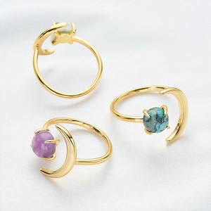 8 MM Round Smooth Rainbow Moonstone Celestial <b>Rings</b> For Women Adjustable Silver <b>Ring</b> Jewelry - Product Image 4