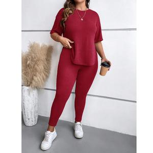 Ropa de otoño para mujer, camisetas ajustadas con cuello redondo, conjunto de pantalones cortos, ropa de dormir, prendas de vestir de Color sólido, botón de pijama 100% algodón de BD - Product Image 2