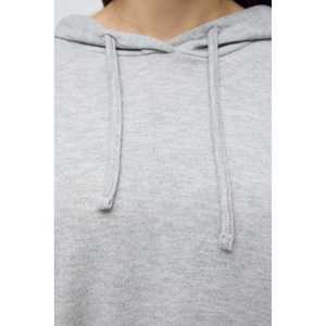 Haut court à capuche en tissu tricoté au toucher doux - Product Image 4