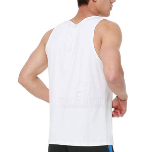 Camiseta sin mangas con estilo para hombre, transpirable, de algodón, poliéster, ropa de gimnasio, informal, de punto, el mejor estilo - Product Image 3