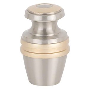 Recién llegado, urna de metal de diseño clásico de calidad superior, suministros de urnas de cremación de latón para cenizas humanas - Product Image 3