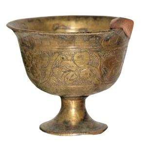 High Quality Brass <b>Pedestal</b> Bowl With Engraving Polish Finished For Kitchen Tabletop Serving Bowl Dinnerware Bowl - Product Image 4