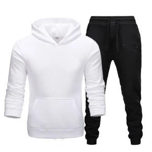 Automne hommes survêtement sweats à capuche + pantalons 2 pièces ensembles haute qualité hiver Streetwear survêtement - Product Image 2
