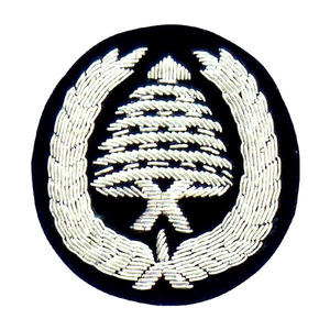 High Quality Custom Embroidered Bullion Sew-On <b>Badges</b> Durable Metal with Lace Decoration - Product Image 1
