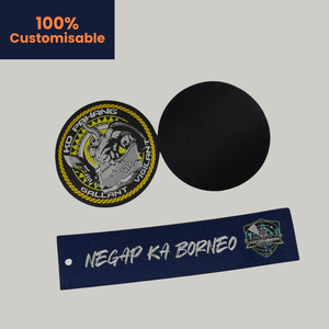 Étiquette en tissu découpé au laser de haute qualité avec doublure en papier pour le support de structure dans les applications d'étiquettes de vêtement et de produits tissés - Product Image 2