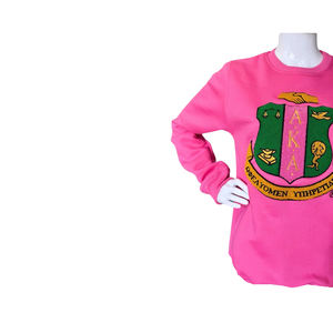 AKA Shield Fraternité Broderie Imprimé Ras Du Cou Sweat Hommes Plus La Taille Université O-cou Personnalisé Chenille Broderie - Product Image 3