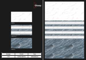 Revêtement mural en carreaux de céramique 300x600mm pour salle de bain et cuisine, finition brillante, mate, effet sucre, design mural intérieur luxueux - Product Image 6