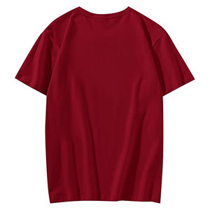 Nueva llegada clásica hombres camiseta excelente calidad al por mayor manga corta Formal Terry tela cuello redondo patrón liso teñido - Product Image 2