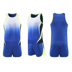 Conjunto de uniforme para correr de talla grande ecológico de Otoño de poliéster unisex-chaleco y chándal transpirable de secado rápido personalizado al por mayor - Product Image 5