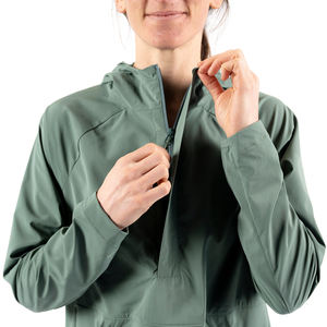 Factory Price Ladies <b>Quarter</b> <b>Zip</b> Windbreaker Jacket Water Resistance <b>Women</b> Winter Hooded Jackets - Product Image 4
