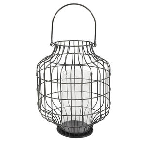 Modern Gold Metal Wire Candle Lantern with Hurricane Glass Cylinder Iron <b>Pillar</b> Candle Holder Wedding Centerpiece & Home Decor - Product Image 6