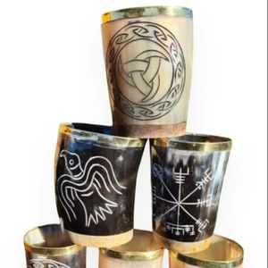 แก้วฮอร์นของขวัญแก้วเหยือกแก้วทรงวัวพร้อมแตรด้วยงานฝีมือสุดหรู - Product Image 3