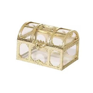 Boîte à bijoux en laiton massif doré pour femmes/filles, décoration de table à domicile, verre - Product Image 1