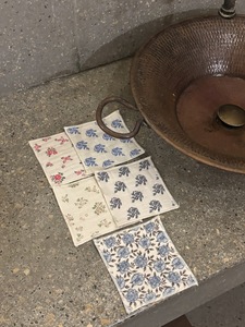 ที่รองแก้วผ้าฝ้ายคุณภาพสูงลายดอกไม้สไตล์เกาหลี - Product Image 2