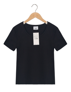 Camiseta deportiva informal de verano para mujer personalizada de alta calidad, cuello estampado, logotipo bordado, ajustado, Spandex/algodón transpirable - Product Image 2