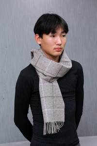 100% Sheep <b>Wool</b> Winter <b>Scarf</b> for <b>Men</b> Long Luxury Floral Printed Pashmina Shawl Modal Cashmere Material with Custom Logo Service - Product Image 6