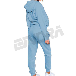 Fixmatti Conjunto de chándal con capucha para mujer en azul Tamaño grande Sudadera acogedora y Jogger Traje de dos piezas Chill Streetwear Lounge Look - Product Image 4
