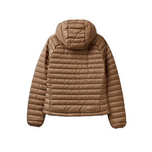 Veste matelassée à bulles pour femme, couleur marron unie, design personnalisé OEM, coque en nylon matelassée, rembourrage en polyester, respirante, fermeture éclair - Product Image 6