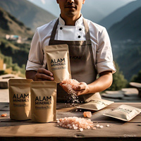 Sal del Himalaya Rosa Claro Orgánica Aprobada por GMP, Gránulos Finos y Gruesos, Empaque Personalizable, para Cocinar, Apoyo Inmunológico y Energía
