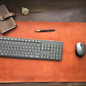Tapis de bureau en cuir véritable de luxe haut de gamme, anti-odeurs, résistant, surface antidérapante, fait à la main pour une utilisation au bureau, LDM-0165 - Product Image 1