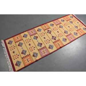 2.5x6.6 ft Turkish Vintage Rug, <b>Runner</b> Rug, <b>Red</b> Animal Print Rug - Product Image 1