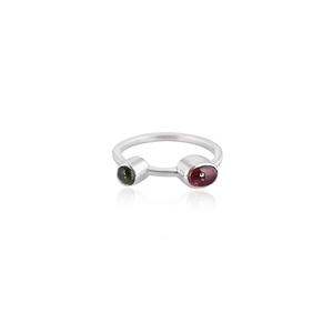 Anillo Clásico de Piedras Preciosas para Mujer, Anillo de Plata de Ley 925, Anillos de Turmalina para Fiestas, Compromisos, Regalo de Cumpleaños, Joyería Fina - Product Image 1