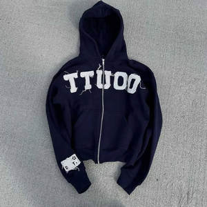 เสื้อฮู้ดผู้ชายผ้าคอตตอนผสมพิมพ์ลายปักโลโก้ - Product Image 5