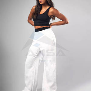 Pantalones Deportivos de Invierno Personalizados para Mujer, Corte Regular, Lona, Frente Plano, Pantalones Deportivos de Chándal con Servicio OEM - Product Image 3