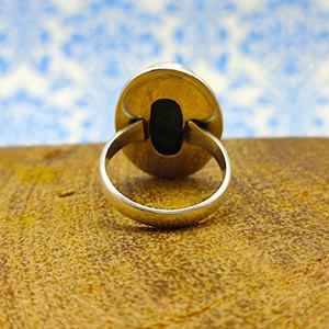 À la mode bohème artisan fabriqué Malachite 925 argent bague en pierres précieuses ovale coupe diamant naturel concepteur cadeau de mariage pour la fête - Product Image 2