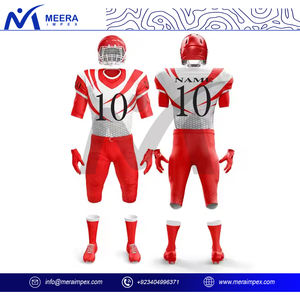 Uniformes de football américain de qualité supérieure, coupe ajustée, respirants, grandes tailles, logo imprimé personnalisé, nouvelle arrivée, manches courtes pour adultes - Product Image 3