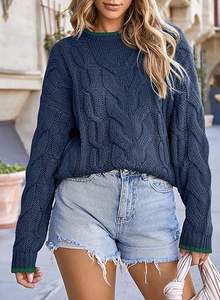 Sudadera holgada de manga larga para mujer, diseño minimalista, Top elegante de gran tamaño para la moda de invierno - Product Image 3