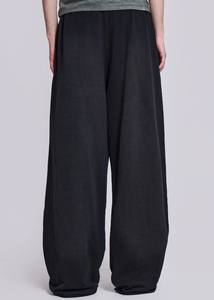 Pantalones de chándal en blanco de lana de algodón 100%, pantalones de chándal con bolsillo personalizados lavados con ácido, pantalones de chándal desteñidos al sol, pantalones de hombre lavados - Product Image 3