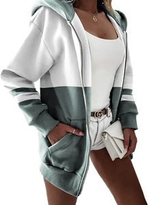 Women's Winter Hoodies with Custom Zipper Fashion Wholesale Customizable Plain <b>Blank</b> Design - Product Image 2