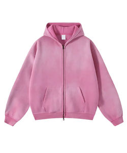 Sudaderas con capucha para hombre de alta calidad recortadas con lavado ácido con colores personalizados - Product Image 1