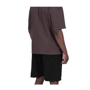 Camiseta negra de gran tamaño personalizada para hombre, peso pesado de alta calidad, 100% algodón, hombro caído con patrón sólido - Product Image 5