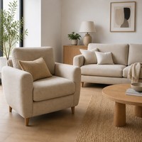 Canapé sectionnel compressé sous vide, revêtu de tissu, gain de place, avec chaise longue, 269 x 175 x 59 cm, pour salon