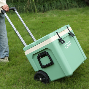 Neues Design Patent 50 L isolierte PP-PU-Schaum-Kühlerboxen für Outdoor Camping mit Teleskopgriffen und Hochleistungsrädern - Product Image 5