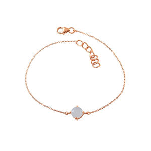 Joyería clásica de moda, pulseras de piedras preciosas de Calcedonia azul chapadas en oro amarillo de Plata de Ley 925 para damas y niñas - Product Image 6