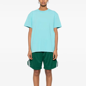 T-shirt en coton à col rond pour unisexe-haut décontracté de couleur unie simple, style basique confortable, un must-have pour un usage quotidien - Product Image 1