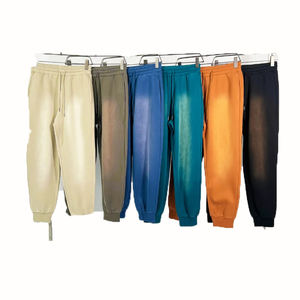 Ensemble de pantalons de survêtement à capuche pull personnalisé Aicd Wash 500gsm unisexe grande taille 2 pièces survêtement survêtement pour hommes pour l'été - Product Image 5