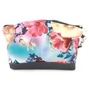 กระเป๋าพิมพ์ลายดอกไม้สำหรับผู้หญิง - สีน้ำเงินกรมท่า - Product Image 3