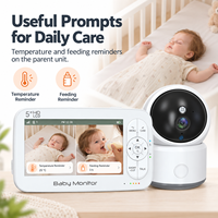Caméra bébé intelligente Tuya avec vision nocturne infrarouge 940 nm, alertes VOX, contrôle de la rotation et de l'inclinaison, et communication bidirectionnelle pour la surveillance quotidienne