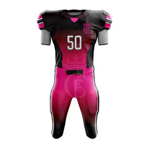 Ropa de entrenamiento de fútbol americano con logotipo personalizado Bajo MOQ Mejor uniforme de tela Manga corta Transpirable Tallas grandes Característica - Product Image 1