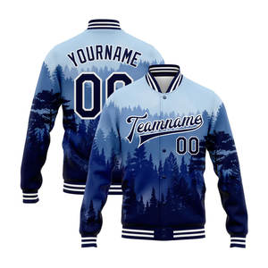 Chaqueta Deportiva Varsity de Béisbol con Logotipo Personalizado al por Mayor, Últimos Diseños, para Hombre, Sublimada, con Cuello Alto, de Secado Rápido y Protección UV - Product Image 4
